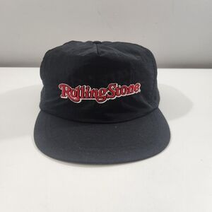 Vintage Rolling Stone Black Nylon Cap Hat